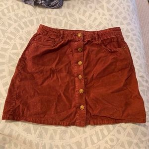 Corduroy high waisted skirt